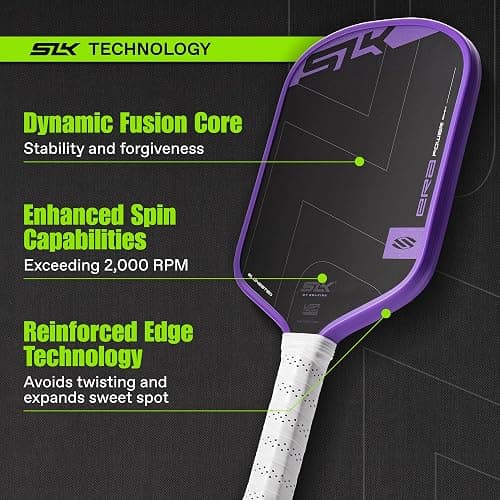 Selkirk Sport SLK ERA Power Pickleball Paddle | Carbon Fiber & Fiberglass Hybrid Face for Power, Spin & Control | Dynamic Fusion Core | Professional Pickleball Paddles for Aggressive Players thumbnail 5