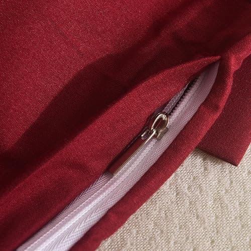 CHARKHAH King Duvet Cover Set Red – Soft Microfibre Duvet Cover with 2 Pillowcases, Plain Reversible Duvet Set with Zipper Closure – Breathable, Easy Care Bedding UK Size 230×220 cm thumbnail 7