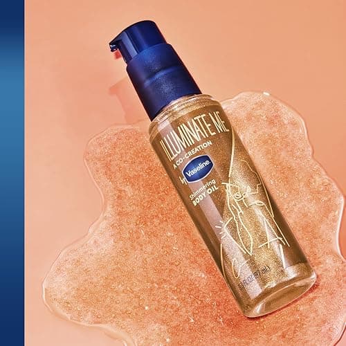 Vaseline Illuminate Me Shimmering Body Oil Created for Melanin Rich Skin, Illuminates Skin with Finishing Touch of Shimmer for Glowing Skin 3.3 oz thumbnail 7