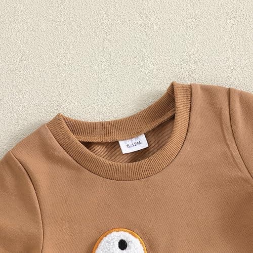 Onfmst Toddler Baby Boy Summer Clothes 0 6 12 18 24 Months Dinosuar Embroidery Outfit 2PCS Short Sleeve T-shirt Shorts Set thumbnail 4