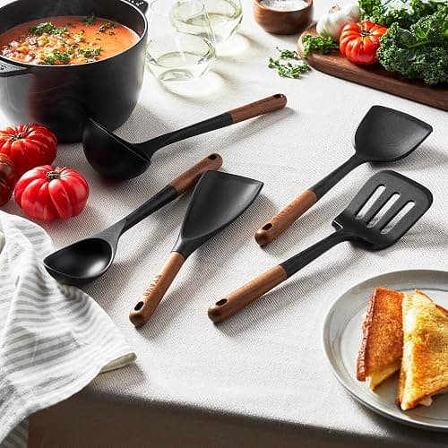 STAUB Silicone with Wood Handle 5-pc Cooking Utensil Set thumbnail 3