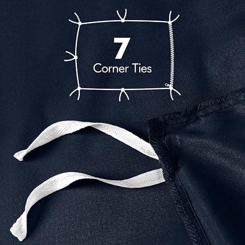 Duvet Cover Twin/Twin XL, 3 PC Cotton Like Polyester, Zipper Closure, Navy | Extra Soft and Breathable, Wrinkle & Fade Resistant, Includes Duvet Cover and 1 Pillow Sham, Comforter Not Included, OekoTex thumbnail 5