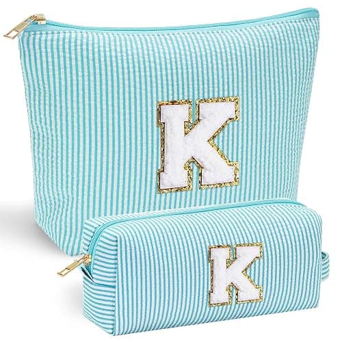 YOOLIFE Makeup Bag for Girls Teen Girl - Personalized Cute Makeup Pouch for Girlfriend Bridesmaid Wife | Cosmetic Travel Toiletry Bag for Friend | Birthday Gift Idea for Her Mom Gifts for Teen Girls K - Image 1