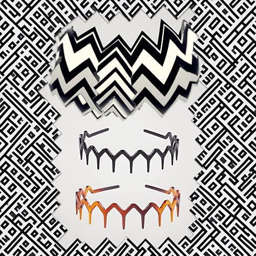 Galyacht 2 Pcs Zig zag Headband with Teeth Tooth Headband for Women Girls Plastic Wavy Hair Comb Zig Zag Black Plastic Tooth Hair Comb Accessories,Women's Fashion Headbands thumbnail 4
