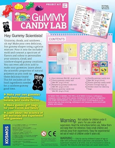 Thames & Kosmos Rainbow Gummy Candy Lab - Unicorns, Clouds & Rainbows! Sweet Science STEM Experiment Kit, Make Your Own Gummy Candies in Cool Shapes & Colors thumbnail 2