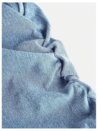 Floerns Girl's Ruched Strapless Tube Top Bowknot Denim Dress Cute Tiered Dress thumbnail 2