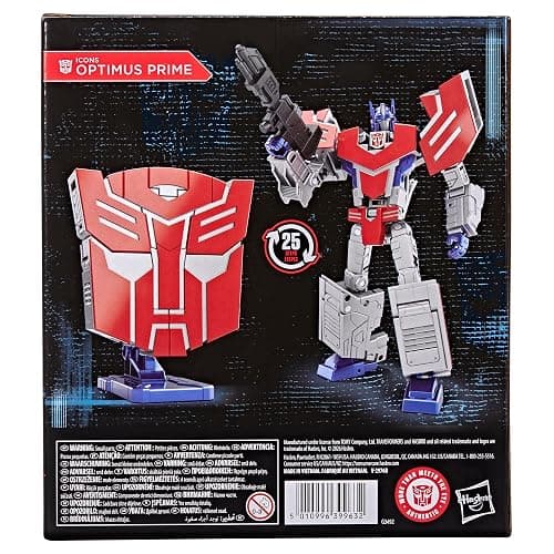 Transformers Icons Optimus Prime 6.75-Inch Voyager Class Action Figure that Converts to Autobot Logo Symbol, Display Stand, Robot Toys for Ages 8+ thumbnail 16