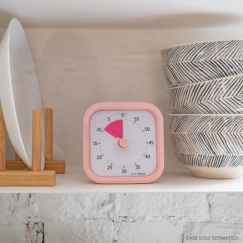TIME TIMER Home MOD - 60 Minute Kids Visual Timer Home Edition - for Homeschool Supplies Study Tool, Timer for Kids Desk, Office Desk and Meetings with Silent Operation (Peony Pink) thumbnail 2