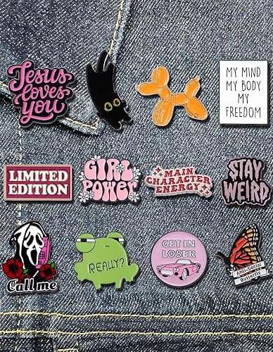 SOWPOPY 30 PCS Positive Enamel Pins Cute Enamel Pins Bulk Aesthetic Hat Pins for Backpacks, Funny Brooch Lapel Pin Set for Women Bags, Landyards, Shoes thumbnail 6