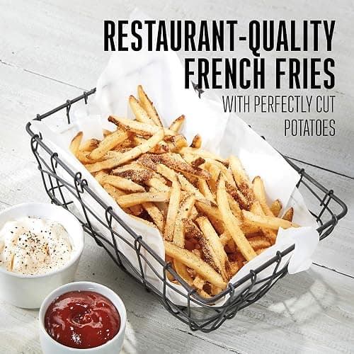 Weston Professional French Fry Cutter for Potatoes and Vegetable Dicer, 3/8” Stainless Steel Cutting Blade, Suction Cup and Wall-Mount Feet, Restaurant-Quality, Black (36-3550-W) thumbnail 8
