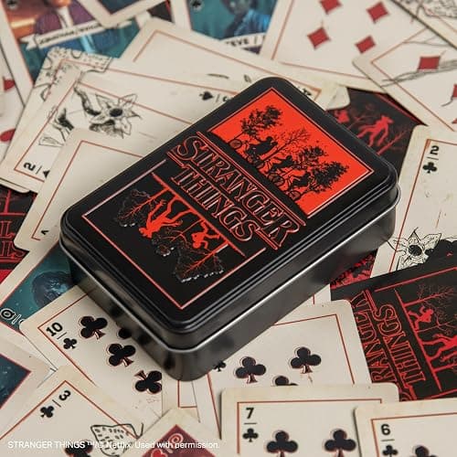 Stranger Things Playing Cards Gift Set - Collectible Tin Box - Official Stranger Things Merchandise | Paladone thumbnail 7
