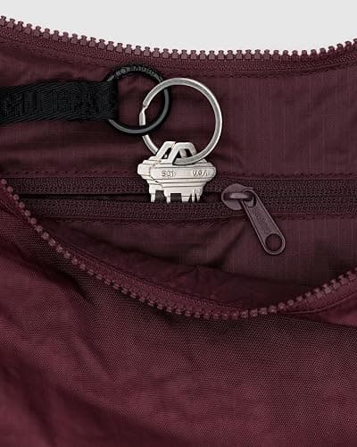 Embroidered Mahogany Crescent Bag - Medium by BAGGU thumbnail 2
