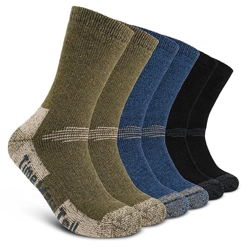 Time May Tell Mens Merino Wool Hiking Cushioning Socks For Outdoor Wool-Socks-For-Mens 3 Pack - Image 1