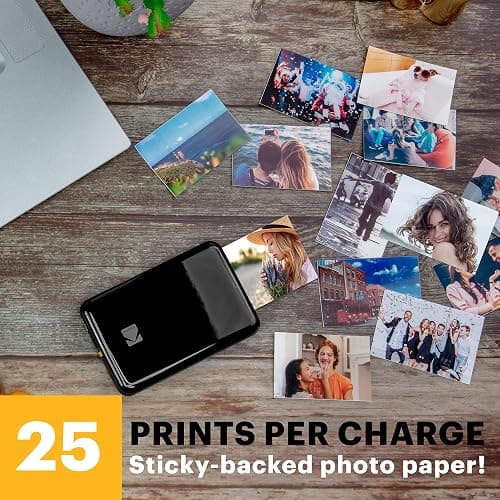KODAK Step Instant Smartphone Photo Printer - Portable Mini Color Wireless Mobile Printer - Zink 2x3” Sticky-Back Photos - Bluetooth Compatible with iOS & Android Devices - Fun Editing App - Black thumbnail 6