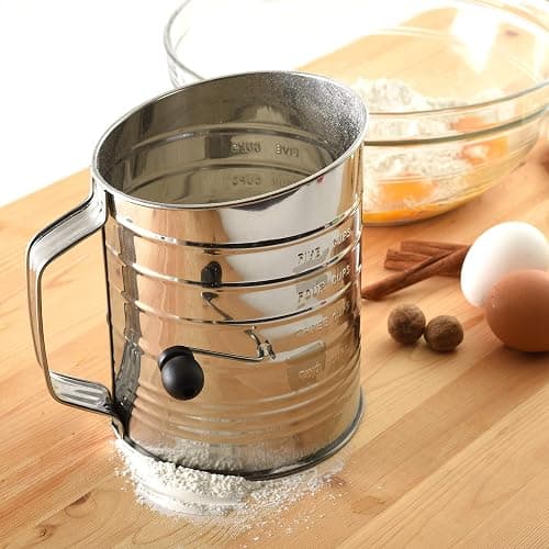 Norpro 5-Cup Stainless Steel Crank Flour Sifter thumbnail 4