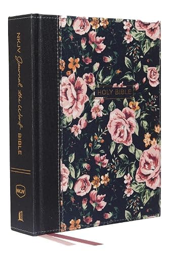 NKJV, Journal the Word Bible, Cloth over Board, Blue Floral, Red Letter, Comfort Print: Reflect, Journal, or Create Art Next to Your Favorite Verses - Image 1