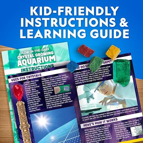 National Geographic Underwater Crystal Growing Aquarium Science Kit – Grow 8 Colorful Crystals Underwater | 360-Degree Secure Viewing Canister thumbnail 6