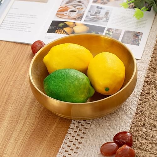 CM CHIC MONDAY 7.4 INCH Decorative Bowl, Key Bowl for Entryway Table, Key Holder Bowl, Decorative Bowls for Home Decor(Gold) thumbnail 6