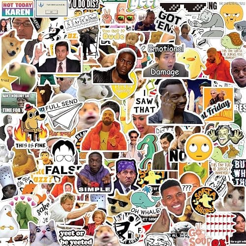 306pcs Funny Meme Vinyl Stickers Pack, Large Bulk Sticker for Laptop, Phone, Water Bottles, Computer Cars... Vine Sticker Decal DIY Décor for Bumper Accesory - Image 1
