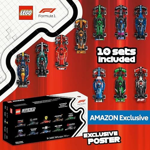 LEGO Speed Champions Ultimate Formula 1 Collector's Pack - Contains 10 Sets in 1 - Includes Exclusive Poster - Collectible F1 Model Car Kit - Gift for Race Car Fans - 66802 thumbnail 2