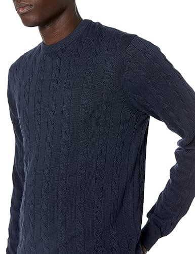 Amazon Essentials Mens Crewneck Cable Sweater thumbnail 4