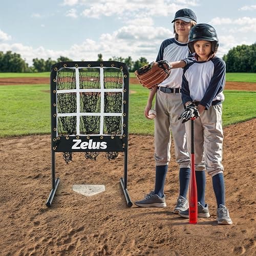 ZELUS Baseball Net with Target Pockets, Pitching Net with Strike Zone, Portable Pitcher Trainer Net, Height Adjustable Softball Baseball Training Equipment for Hitting and Pitching thumbnail 6