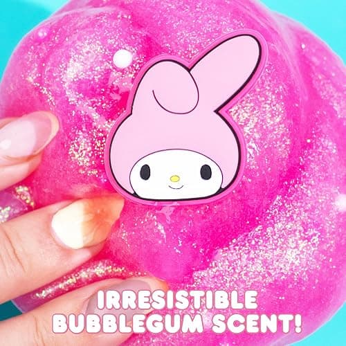 My Melody SLIMYGLOOP Jar, 8 oz Bubblegum Scented Pink Slime, Includes Beads & My Melody Charm, Sanrio Stuff, Hello Kitty Slime, Slime Kit, Hello Kitty Merch, Sanrio Slimes thumbnail 5