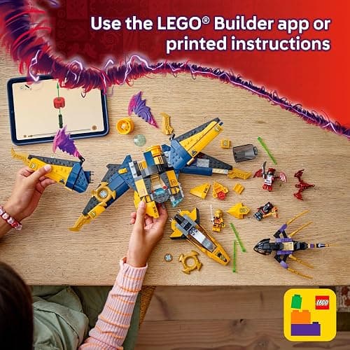 LEGO NINJAGO Ras and Arin's Super Storm Jet Toy - Building Toy for Kids, Boys and Girls, Ages 8+ - Airplane Toy with Detachable Drone and 3 Minifigures - Gift Idea for Birthdays - 71833 thumbnail 6