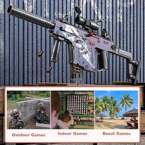 SK MISS Automatic Toy Guns for Kids, Color-changing Auto-Manual Toy Foam Blasters, Electric Shooting Games Toys, Birthday Toys for Boys Girls Teenager thumbnail 7