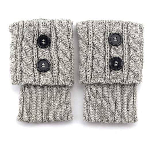 Bestjybt 3 Pairs Womens Short Boots Socks Crochet Knitted Boot Cuffs Leg Warmers Socks thumbnail 5