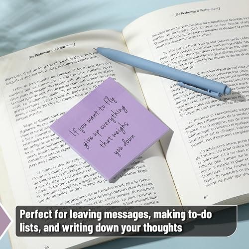 Mr. Pen- Sticky Notes, 3"x3", 12 Pads, 600 Sheets, Purple Shades | Sticky Notes Bulk, Self-Stick Note Pads, Perfect for Office, School, Home, Study & Organization thumbnail 5