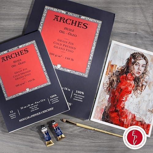 Arches Oil Pad, 12x16, 12 Sheets - Professional Art Paper for Oil Paint, Acrylic, Pastel thumbnail 6