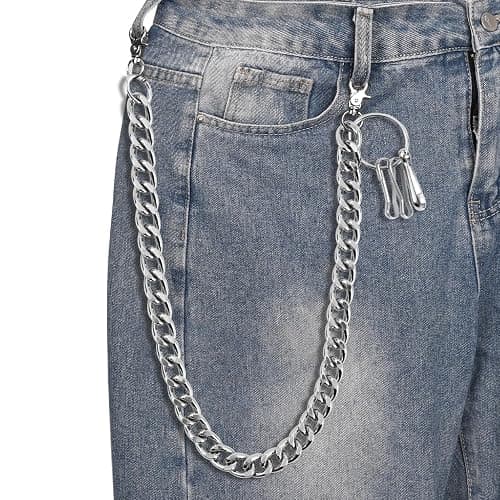 ZEKEE Wallet Chain Punk Jeans Chain Pants Chain Belt Chain Key Chain Hip Hop Goth Accessories for Women Men thumbnail 7