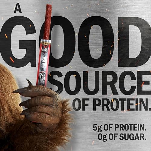 Jack Link's Original Zero Sugar Beef Sticks - (20 Pack) 0.92 oz Meat Sticks - Ready to Eat Protein Snacks - 5g Protein per Serving - Made with 100% Real Beef thumbnail 3