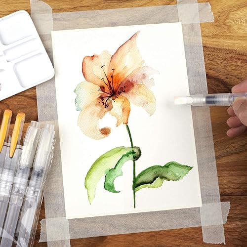 Chromatek AquaPens. Set of 6 Refillable Aqua Watercolor Brushes with Nylon Tips. Easy Water Brush Pens for Painting. Blending & Calligraphy. Includes Online Video Tutorials & Templates thumbnail 5