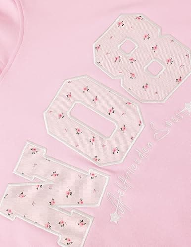 Aelfric Eden Womens Oversized Graphic Hoodies Y2k Flower Embroidery Number Print Pullover Hooded Sweatshirt Unisex thumbnail 3