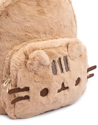Pusheen the Cat Kids Beige Fluffy Backpack Rucksack 3D Ears Padded Straps 16 Inch School Travel Daypack Laptop Gym Bag thumbnail 6