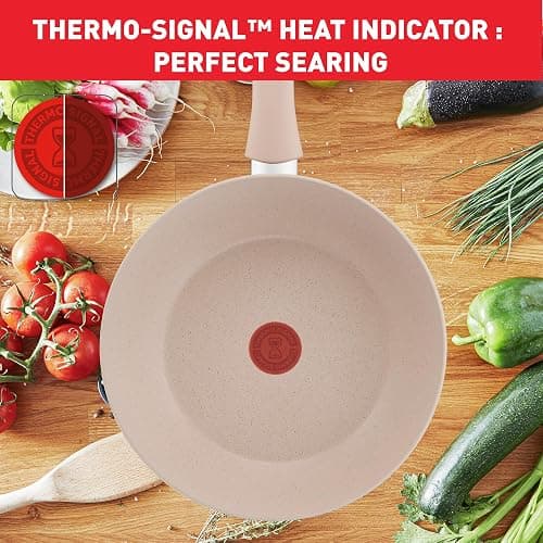 Tefal Delight Poêle wok 28 cm, Revêtement antiadhésif sûr, Indicateur de température, Corps aluminium 100% recyclé, Tous feux, Fabriqué en France G2931902 thumbnail 6