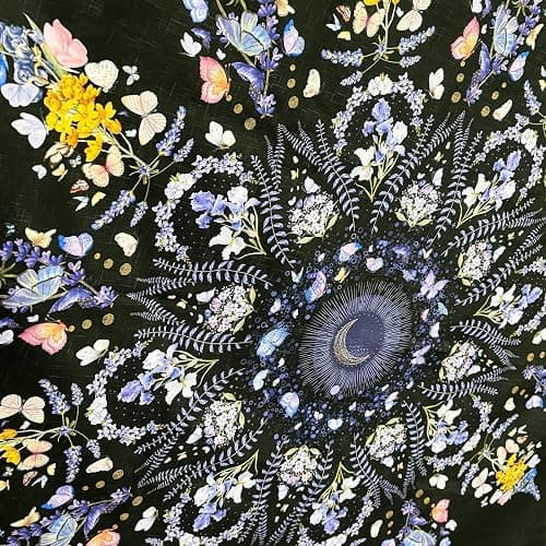 Damanse Floral Tapestry Wall Hanging Cute,Boho Wall Tapestry for Bedroom Aesthetic,Mandala Living Room Decor for Teen Girls (Purple, 47.2L x 34.8W) thumbnail 5