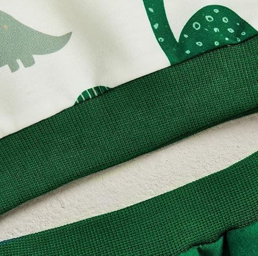 LIOMENGZI Infant Baby Boy Hooded Dinosaur Fall Outfit Contrast Sweatshirt Pant Set Toddler Dinosaur Clothes 6 12 18 Months 2T thumbnail 8