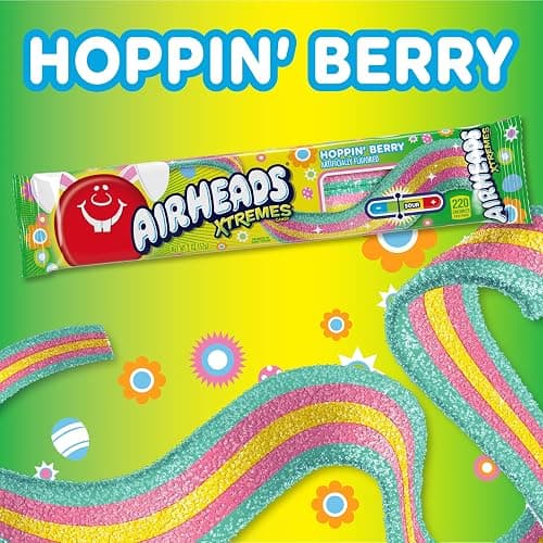 Airheads Xtremes, Sweetly Sour Spring Edition Hoppin Berry Flavored Candy Belts, Easter Baskets, 2oz (Pack of 18) thumbnail 4