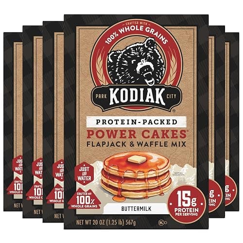 Kodiak Cakes Protein Pancake Power Cakes, Flapjack and Waffle Baking Mix, Buttermilk, 20 Oz, (Pack of 6) - Image 1