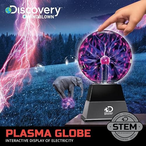 Discovery™ Plasma Globe Lamp, Touch & Sound Sensitive Lightning, Interactive Electric Plasma Ball for Hands-On STEM Learning, Plug-in Bedroom & Desktop Decorative lamp thumbnail 6