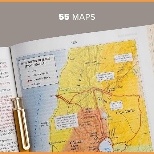 CSB Study Bible, Brown Genuine Leather, Indexed, Red Letter, Study Notes and Commentary, Illustrations, Articles, Word Studies, Outlines, Timelines, Easy-to-Read Bible Serif Type thumbnail 7