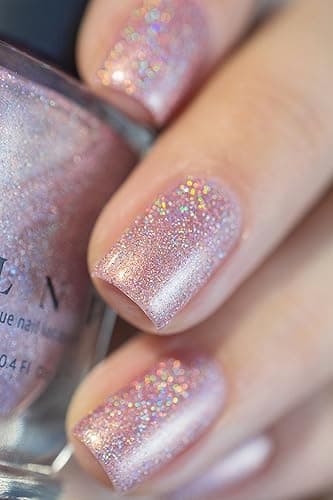 ILNP Ballet Slipper - Soft Pink Holographic Nail Polish thumbnail 9