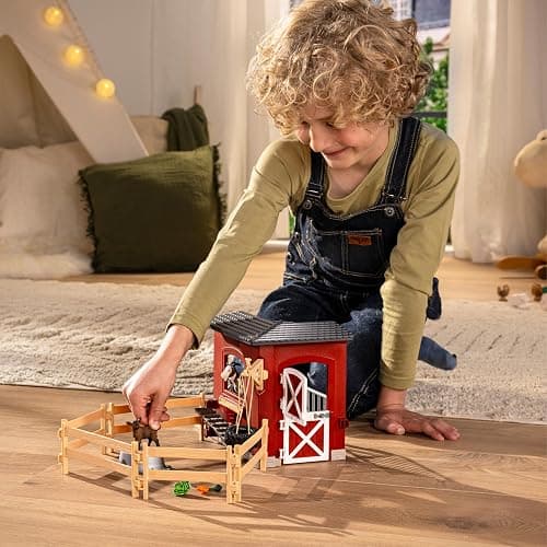 Schleich Farm World – 31PC Goat Stable Playset with 2 Goat Figures and Accessories – Farm Animal Toys for Boys and Girls – Pretend Play Barn Toy for Imaginative Play - Toddlers, Kids Ages 3+ | 42726 thumbnail 8