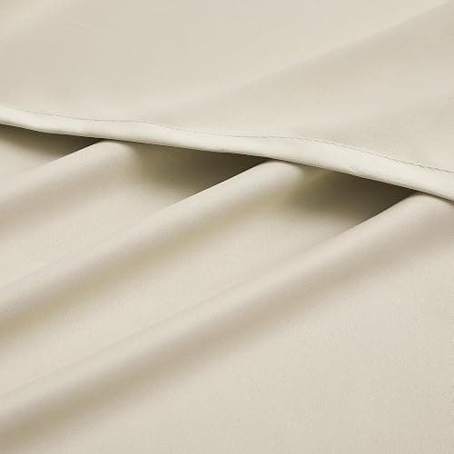 DUALIFE 90 Inch Curtains Cream Beige, Vertical Window Drapes for Bedroom, 60 Inch Wide Room Darkening Curtains for Living Room,Grommet Top 60x90 Inches Long, 2 Panels thumbnail 8
