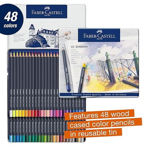 Faber-Castell Creative Studio Goldfaber Color Pencils - Tin of 48 thumbnail 3