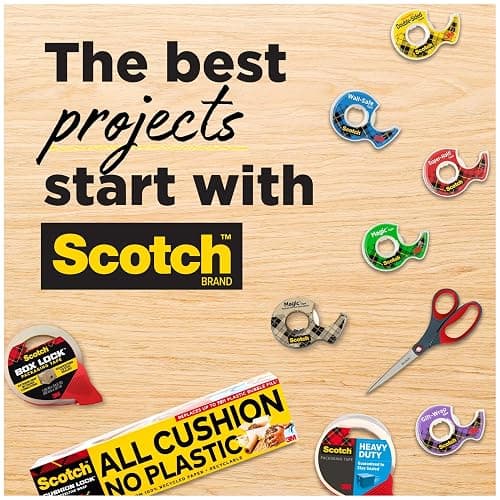 Scotch Permanent Double Sided Tape, Card Making and Holiday Scrapbooking Supplies, Alternative to Gift Wrap Tape for Wrapping Presents, 0.50 in. x 500 in., 6 Rolls with Dispensers thumbnail 10