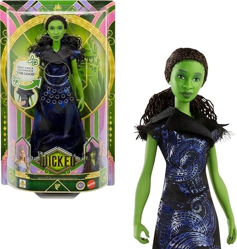 Mattel Universal Pictures’ Wicked: for Good Singing Elphaba Fashion Doll with Removable Outfit, Inspired by The Movie, Sings “for Good” in English - Image 1